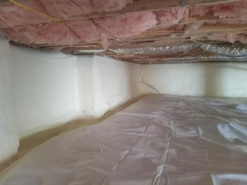 Crawl space encapsulation with closed-cell spray foam for Spray Foam Roofing in Kaneohe Base
